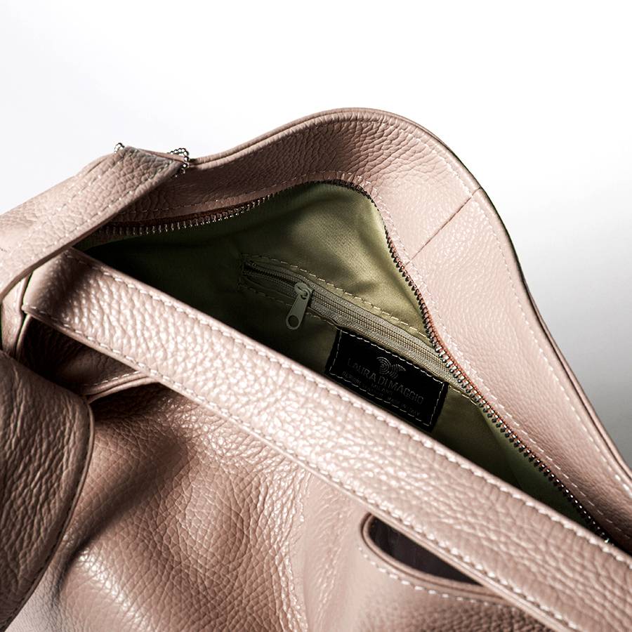 Laura Di Maggio VENICE – Zaino/borsa in pelle dollaro rosa Moda