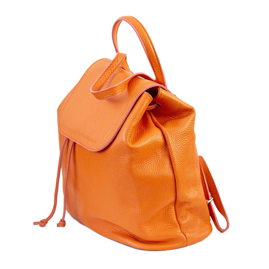 Laura Di Maggio LEIDA – Zaino in pelle dollaro arancio Vendita