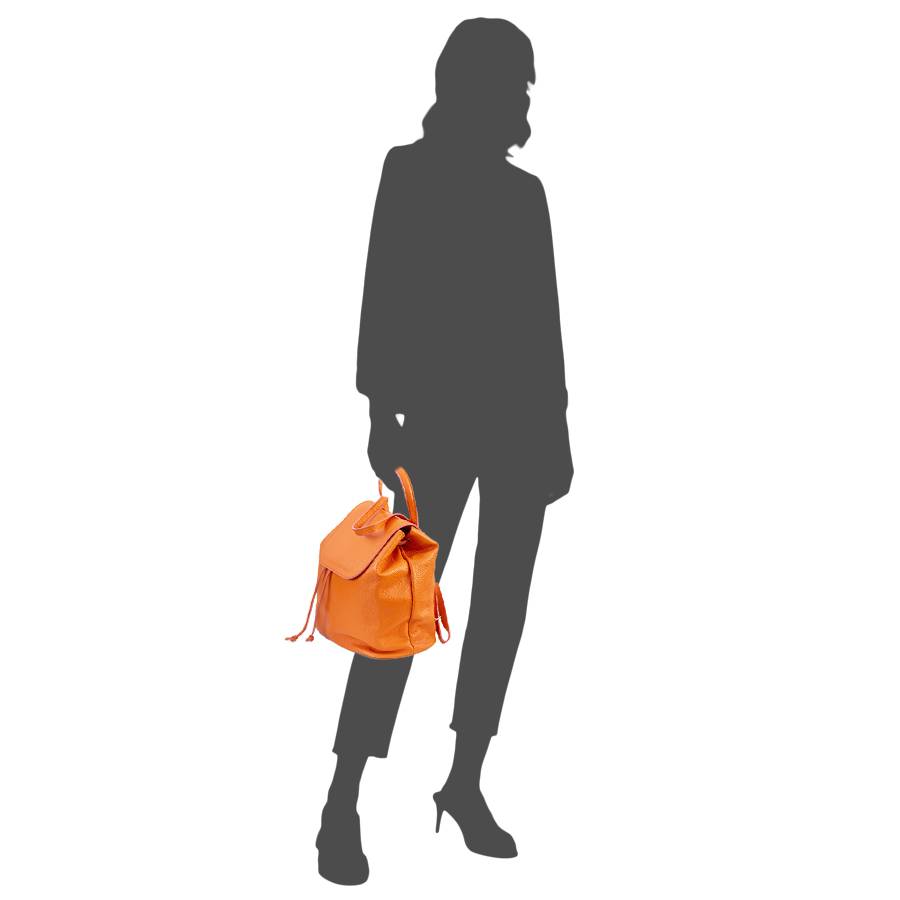 Laura Di Maggio LEIDA – Zaino in pelle dollaro arancio Vendita