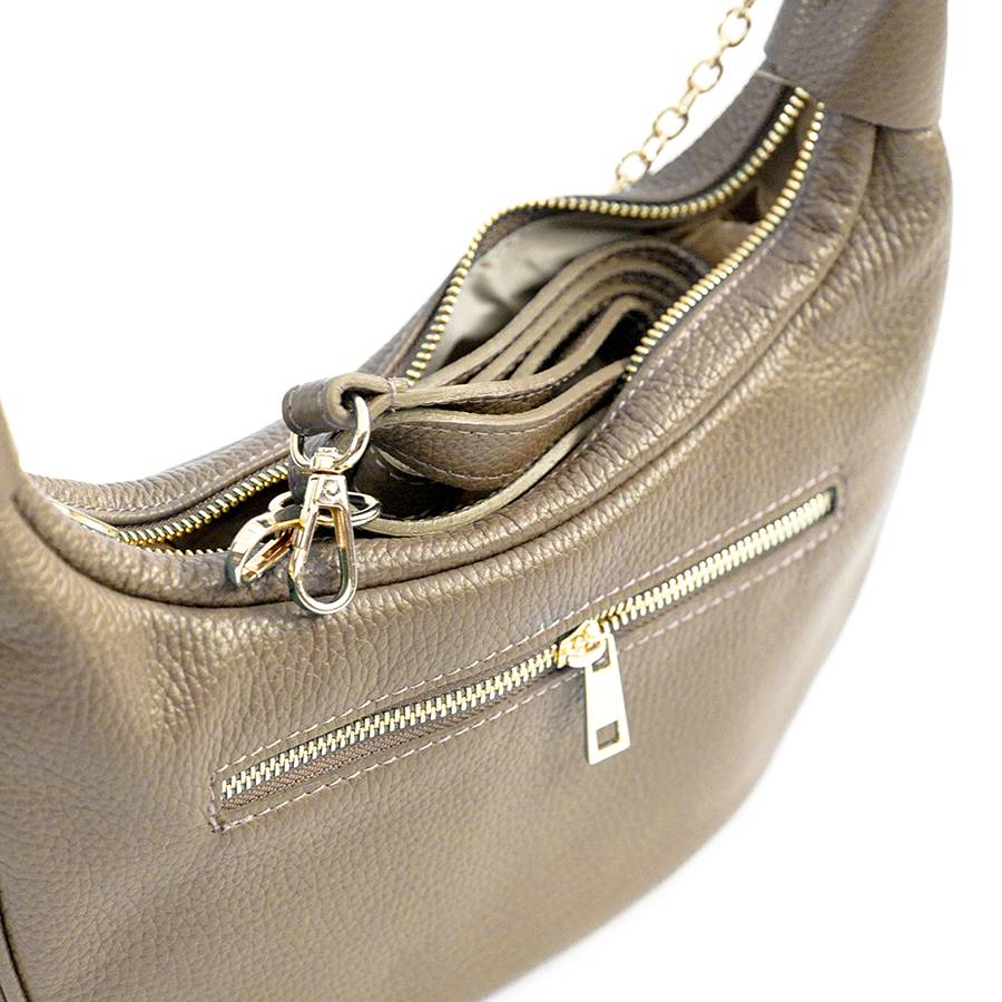 Laura Di Maggio MOON – Borsa a spalla in pelle taupe Offerta