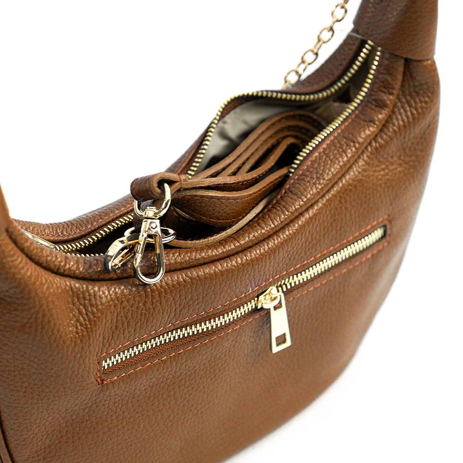 Laura Di Maggio MOON – Borsa a spalla in pelle cuoio Online