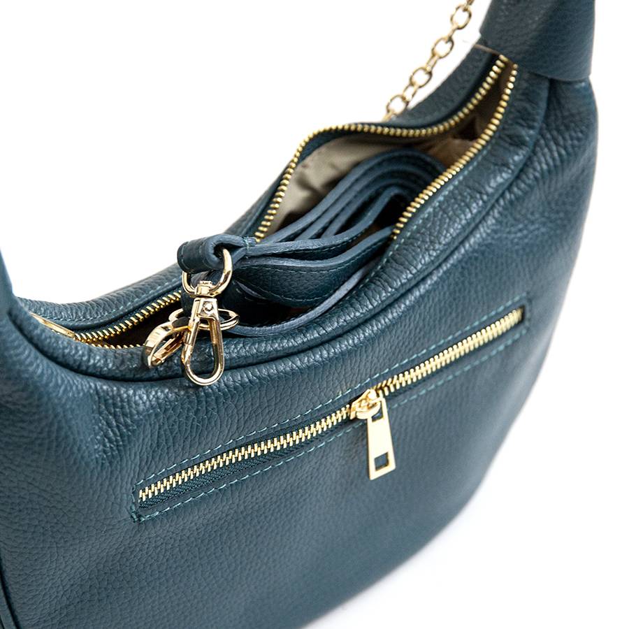 Laura Di Maggio MOON – Borsa a spalla in pelle petrolio Outlet