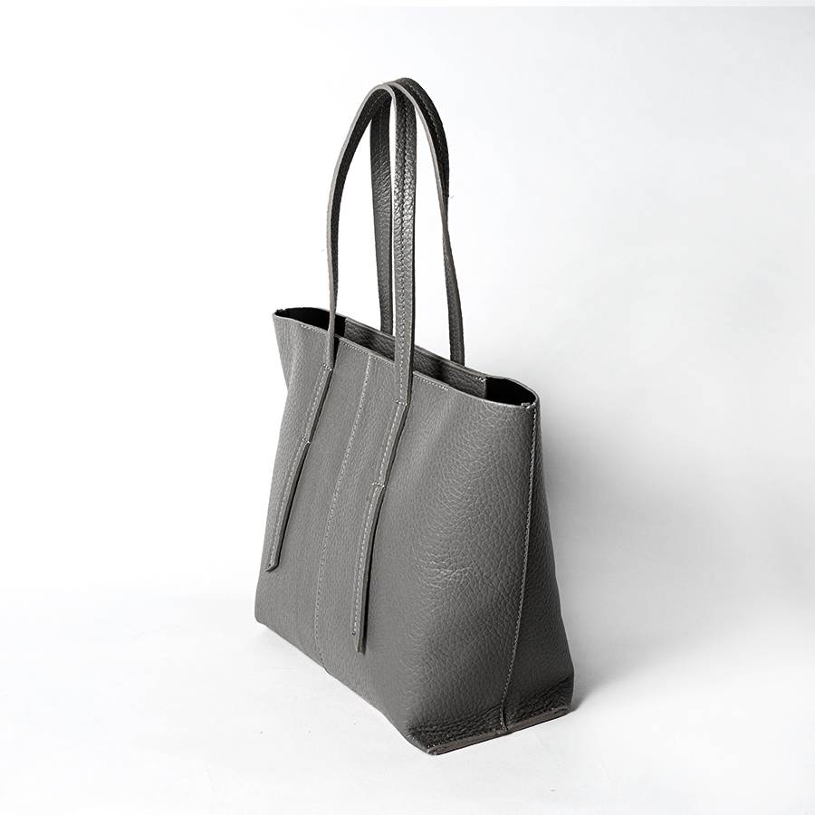 Laura Di Maggio MARGÒ Small – Shopper in pelle dollaro grigia In Saldo