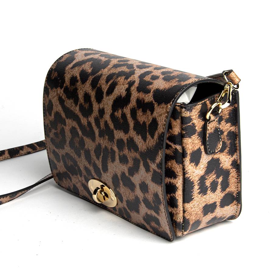 Laura Di Maggio LEOPARD – Postina in pelle saffiano stampata Saldi Di Fabbrica