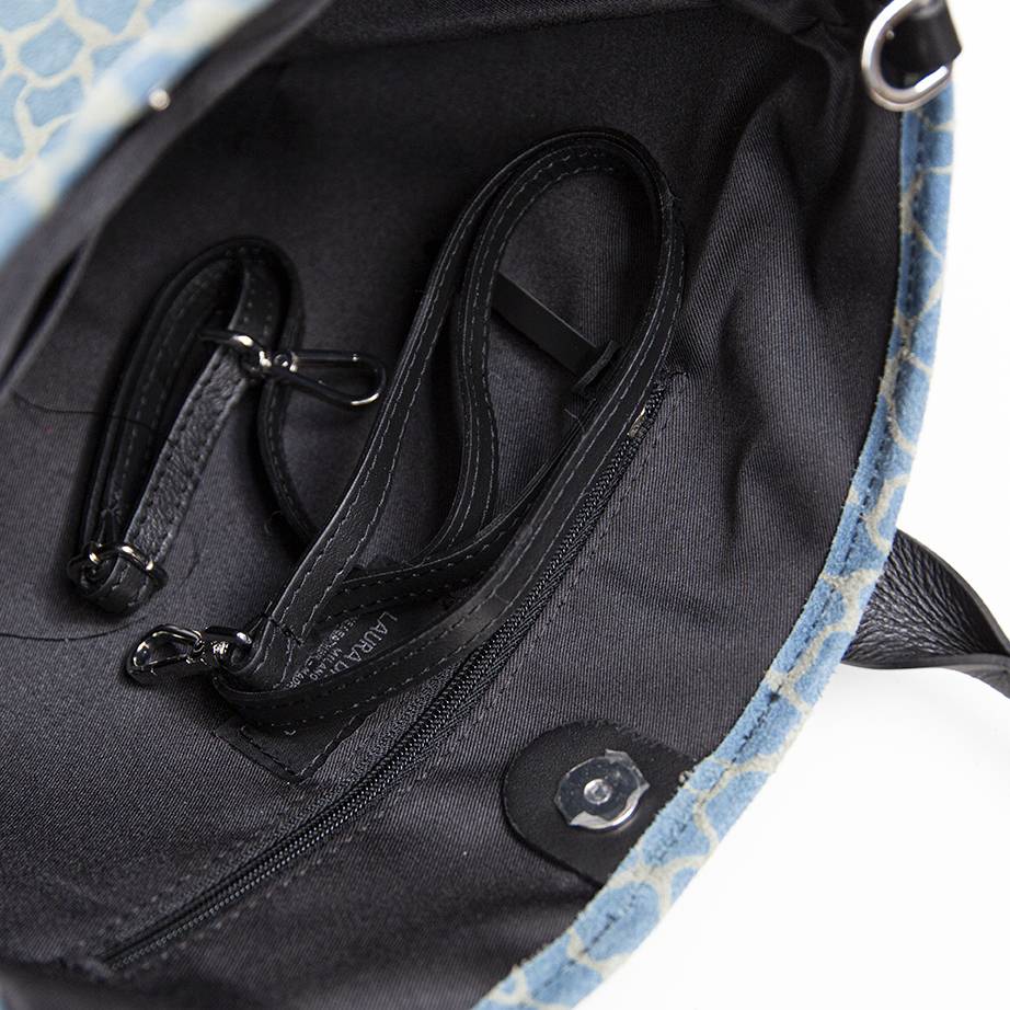Laura Di Maggio JENNY – Borsa in camoscio stampa giraffa avio Pezzi Unici