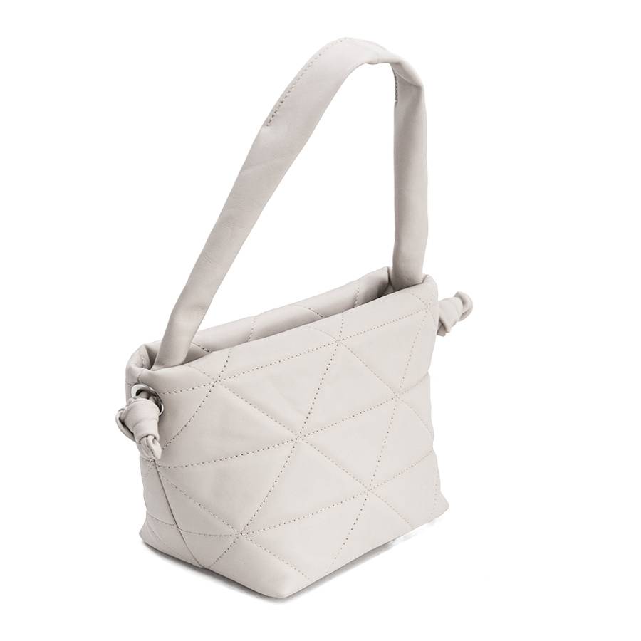 Laura Di Maggio RITA – borsa in pelle soft trapuntato latte Qualità Garantita