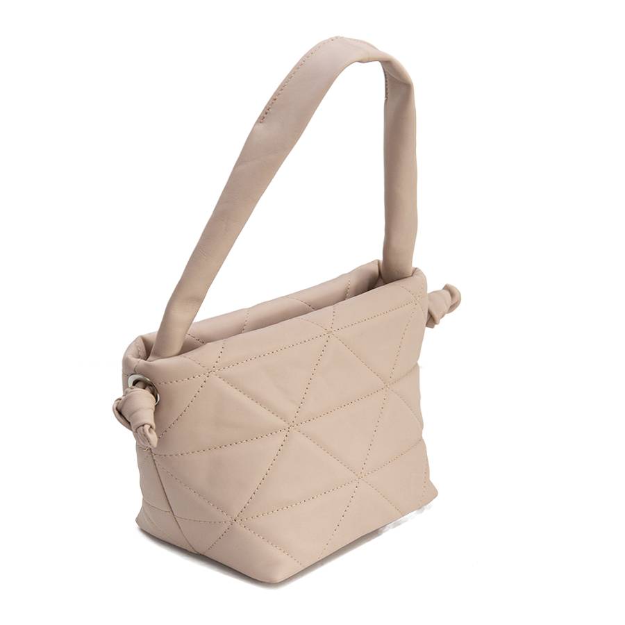 Laura Di Maggio RITA – borsa in pelle soft trapuntato cipria Negozi Online