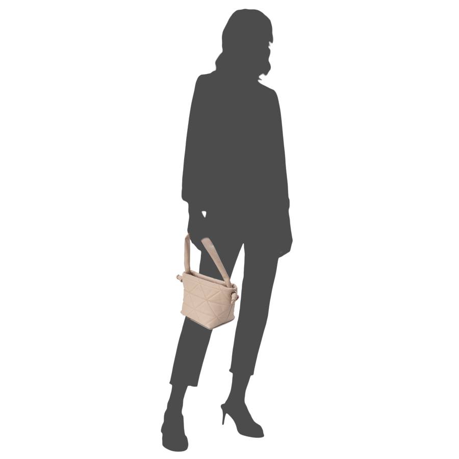 Laura Di Maggio RITA – borsa in pelle soft trapuntato cipria Negozi Online