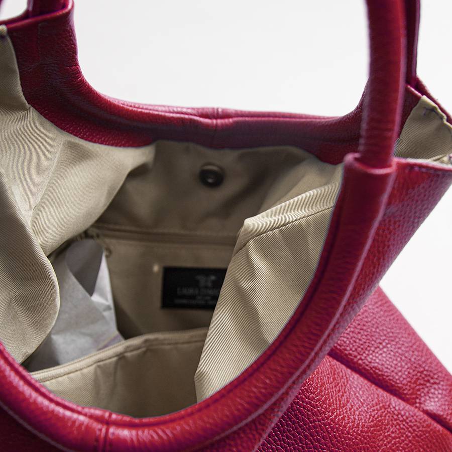 Laura Di Maggio INDIA – Maxi borsa con manico tondo in pelle azalea Latest fashion