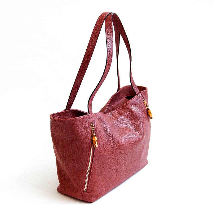 Laura Di Maggio BAMBU’ SHOPPER – Borsa in pelle rossa Saldi