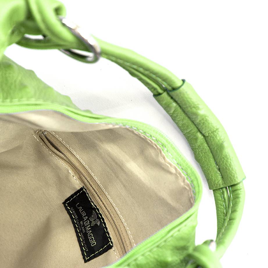 Laura Di Maggio ASIA – hobo bag in pelle stampa chiodo verde mela Hotsell