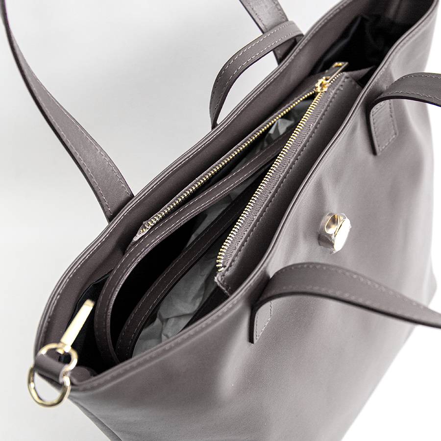 Laura Di Maggio LADY – shopping in pelle soft acacia Vendita Economica