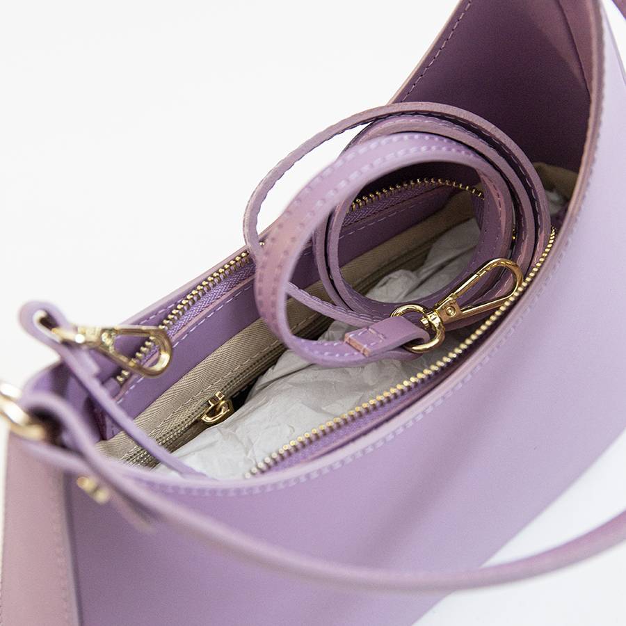 Laura Di Maggio EDI – borsa Hobo in pelle elegant malva In Linea