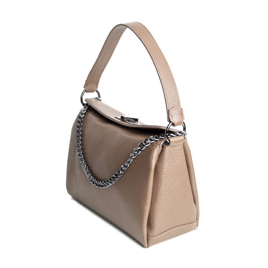 Laura Di Maggio LOLA – borsa in pelle dollaro cioccolato Novità