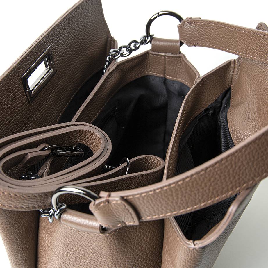 Laura Di Maggio LOLA – borsa in pelle dollaro cioccolato Novità