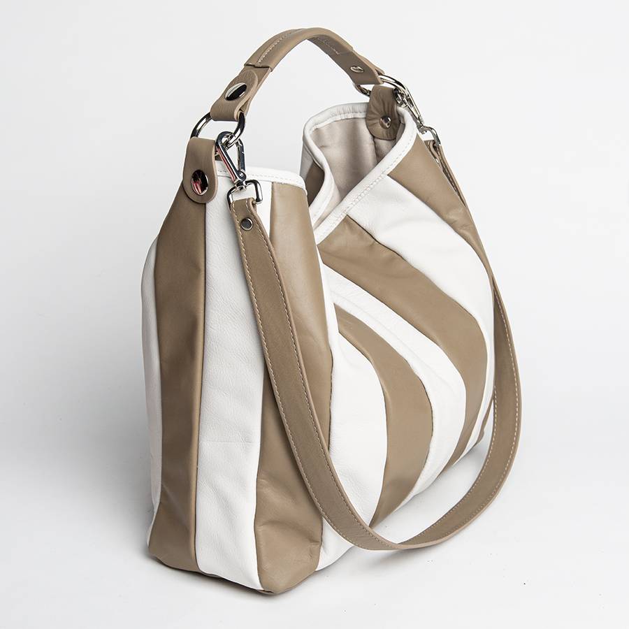 Laura Di Maggio TESSA SMALL – Sacca in pelle nappa trapuntata taupe In Saldo
