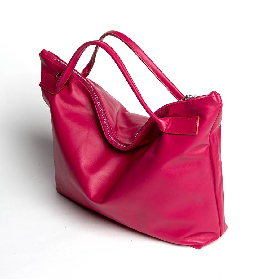 Laura Di Maggio JILLI – Maxi bag in pelle nappa azalea Italy