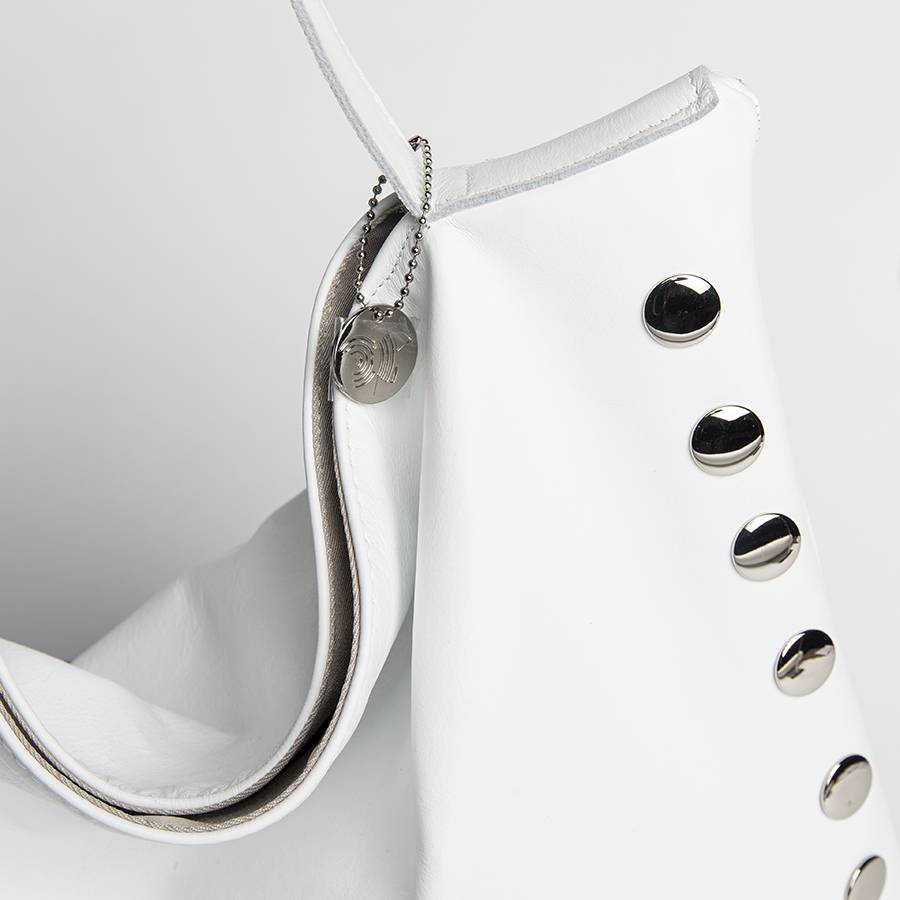 Laura Di Maggio JILLIAN BIG – Maxi borsa in pelle nappa bianca In Linea