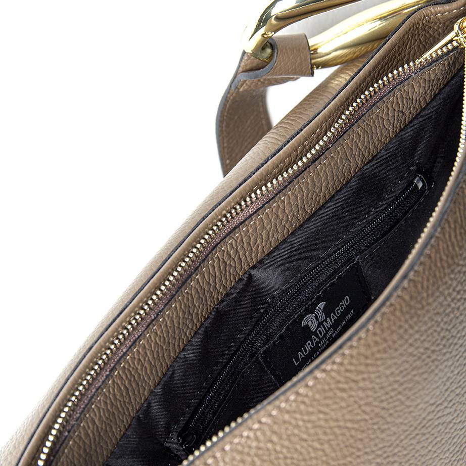 Laura Di Maggio ZELDA – borsa a spalla in pelle taupe Pezzi Unici