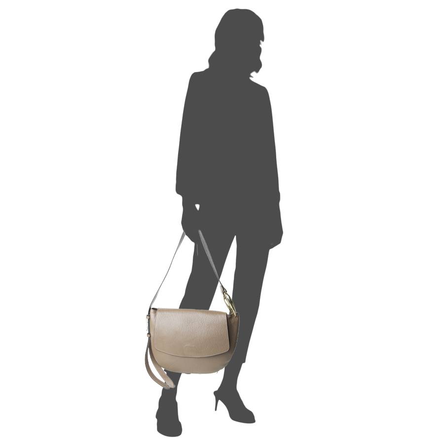 Laura Di Maggio ZELDA – borsa a spalla in pelle taupe Pezzi Unici