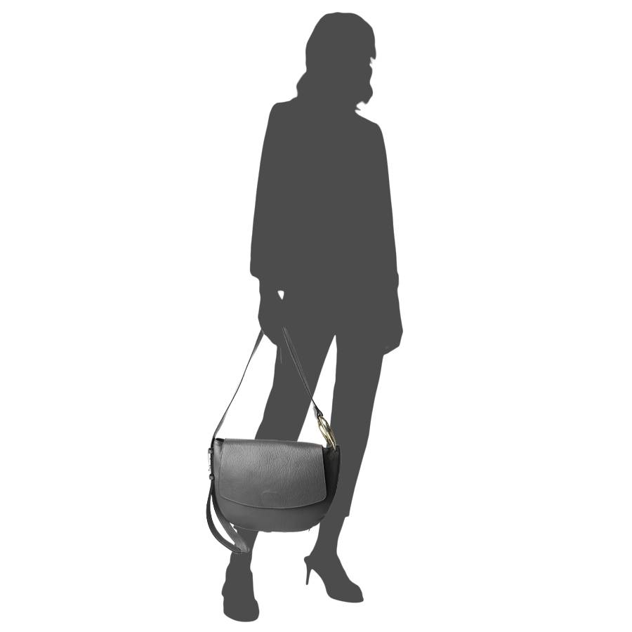Laura Di Maggio ZELDA – borsa a spalla in pelle nera Soddisfazione Garantita