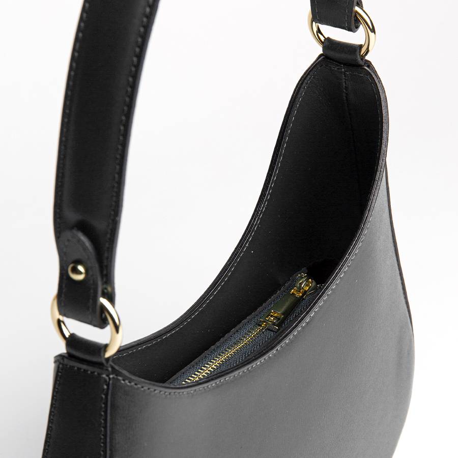 Laura Di Maggio EDI – borsa Hobo in pelle elegant nero Presa