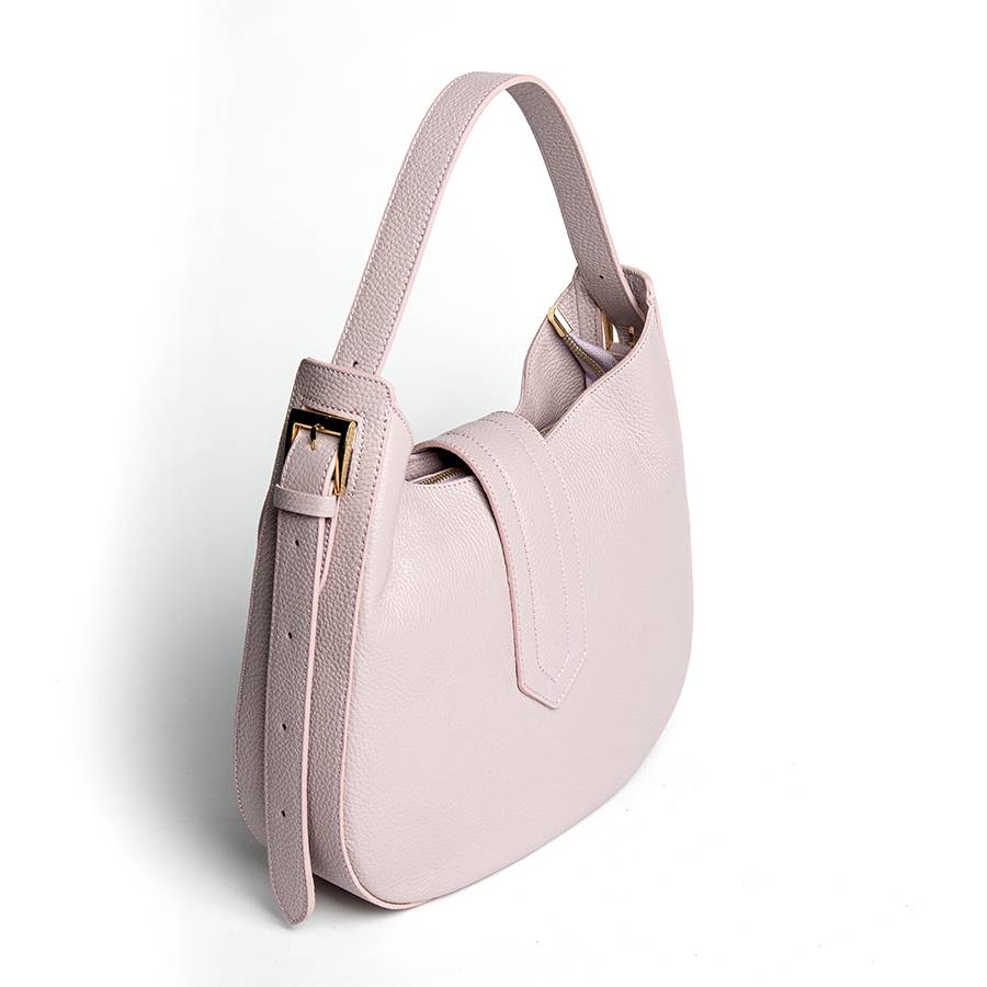 Laura Di Maggio JASMINE – Hobo bag in pelle dollaro orchidea Offerta speciale