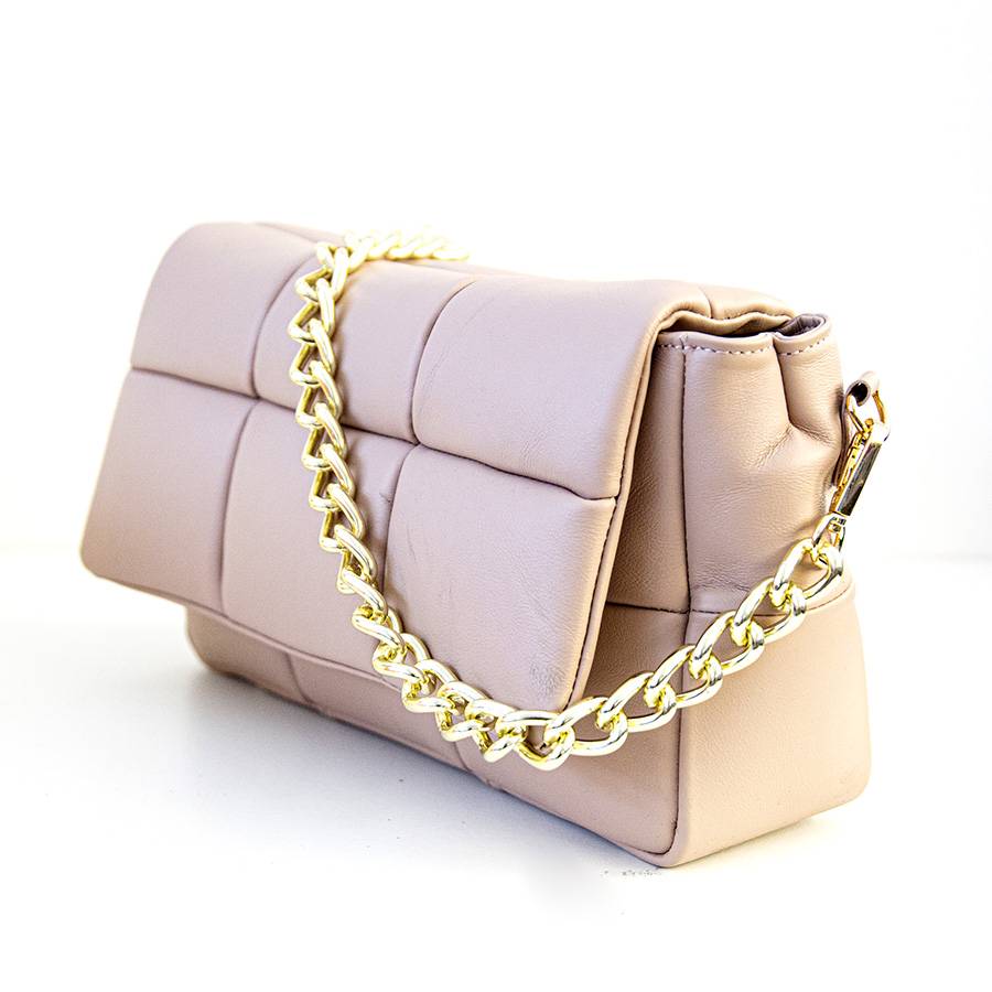 Laura Di Maggio DOLCE – Borsa in nappa trapuntata cipria Pezzi Unici