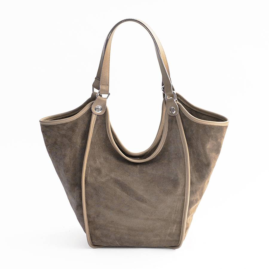 Laura Di Maggio CLEA – Sacca in camoscio e pelle taupe Online Outlet