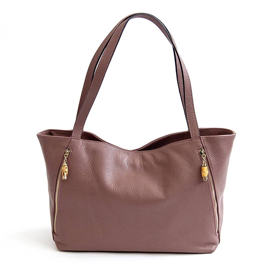 Laura Di Maggio BAMBU’ SHOPPER – Borsa in pelle marsala Enormi risparmi