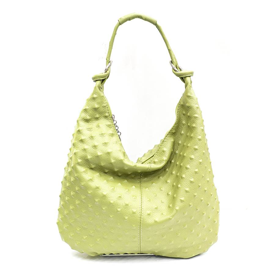 Laura Di Maggio ASIA – hobo bag in pelle stampa chiodo lime Rilascio limitato