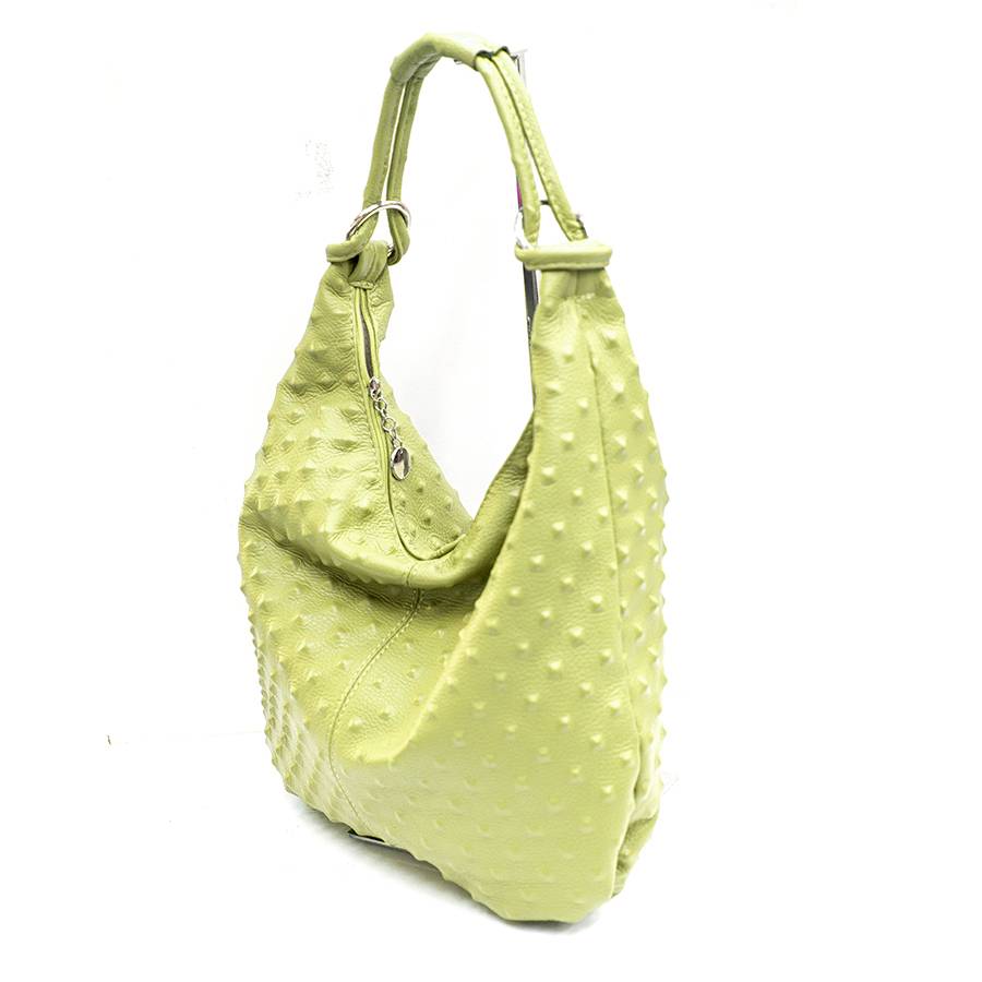 Laura Di Maggio ASIA – hobo bag in pelle stampa chiodo lime Rilascio limitato