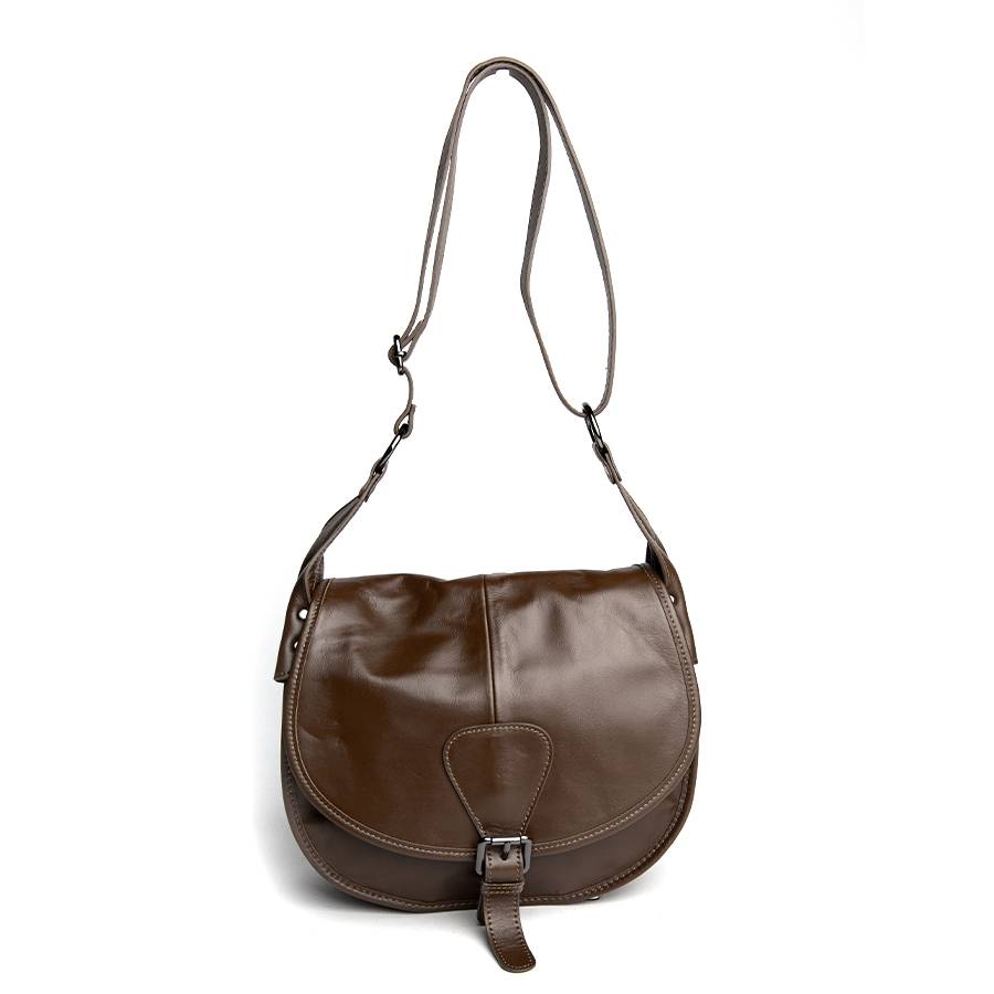 Laura Di Maggio SADDLE – postina a spalla in pelle soft testa di moro Only for today