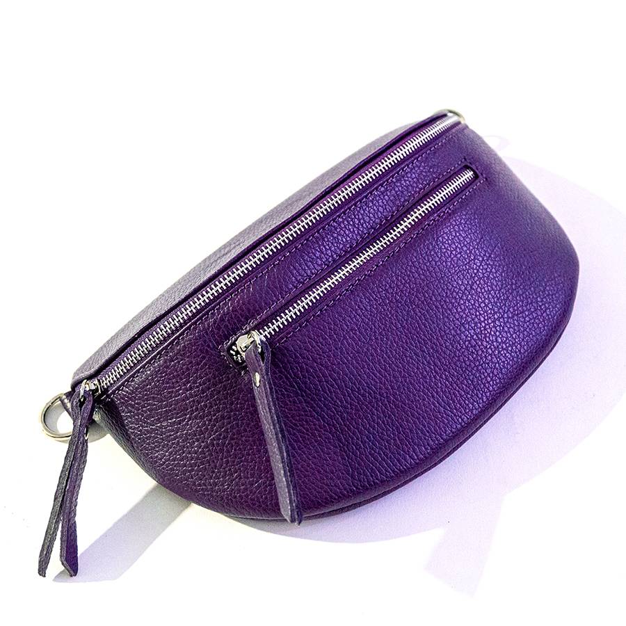 Laura Di Maggio MARSUPIO in pelle dollaro viola Offerta speciale della fabbrica