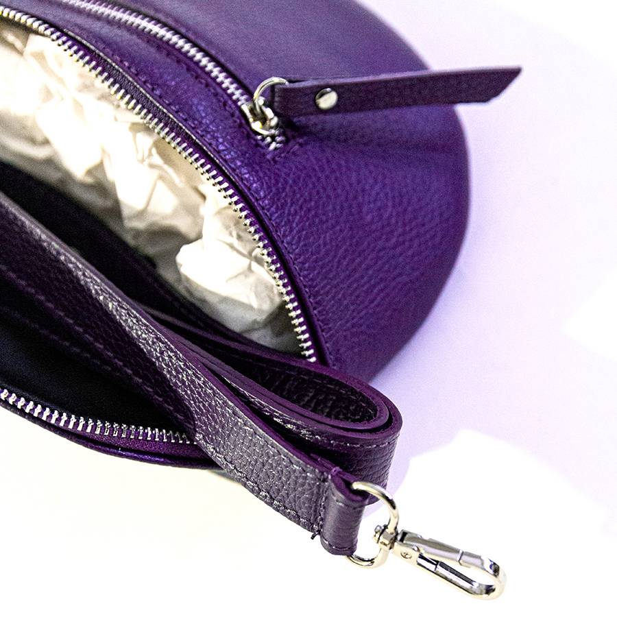 Laura Di Maggio MARSUPIO in pelle dollaro viola Offerta speciale della fabbrica