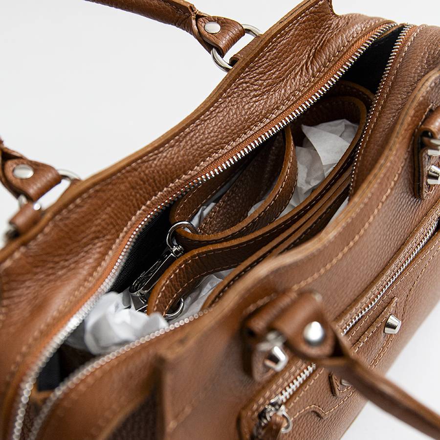 Laura Di Maggio BARCELLONA – bauletto in pelle cuoio Super sconto