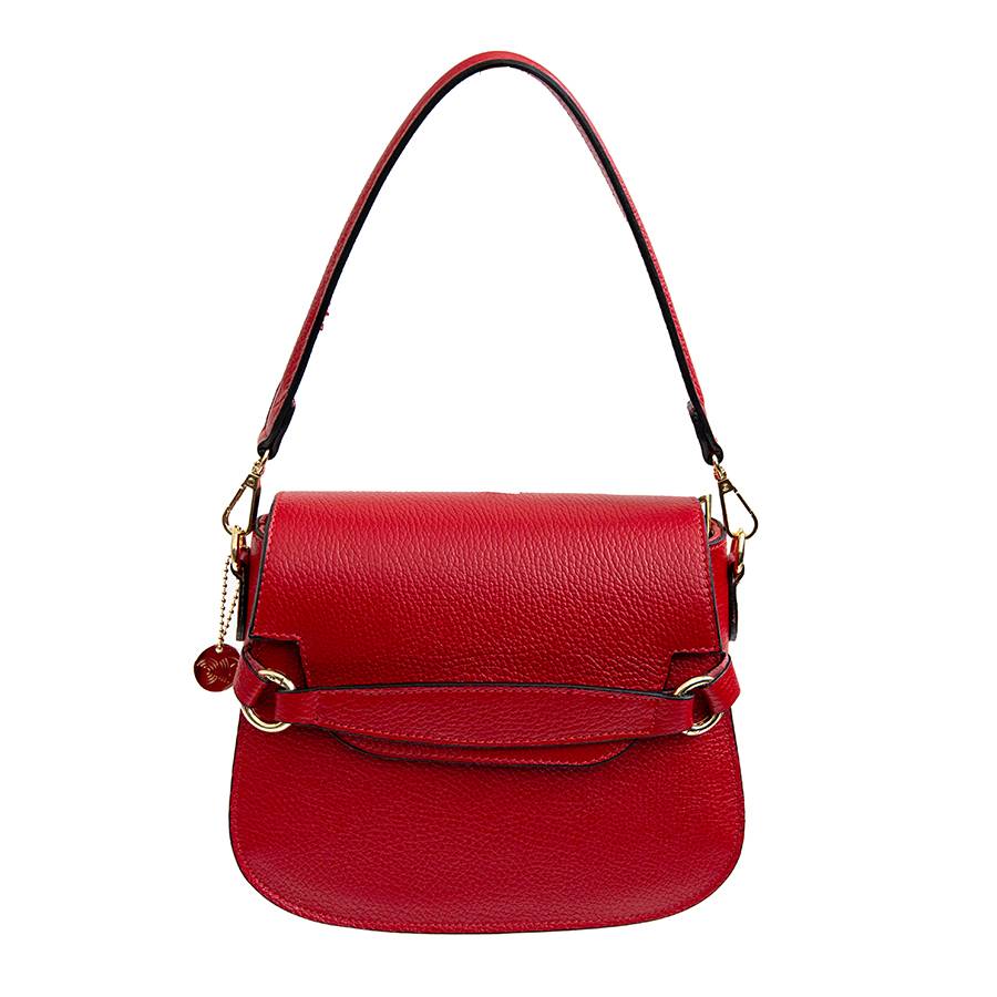 Laura Di Maggio SALLY – Postina con patta in pelle rossa Black Friday Prezzi