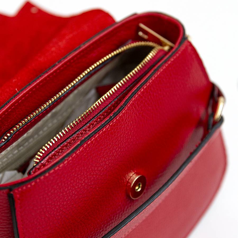 Laura Di Maggio SALLY – Postina con patta in pelle rossa Black Friday Prezzi