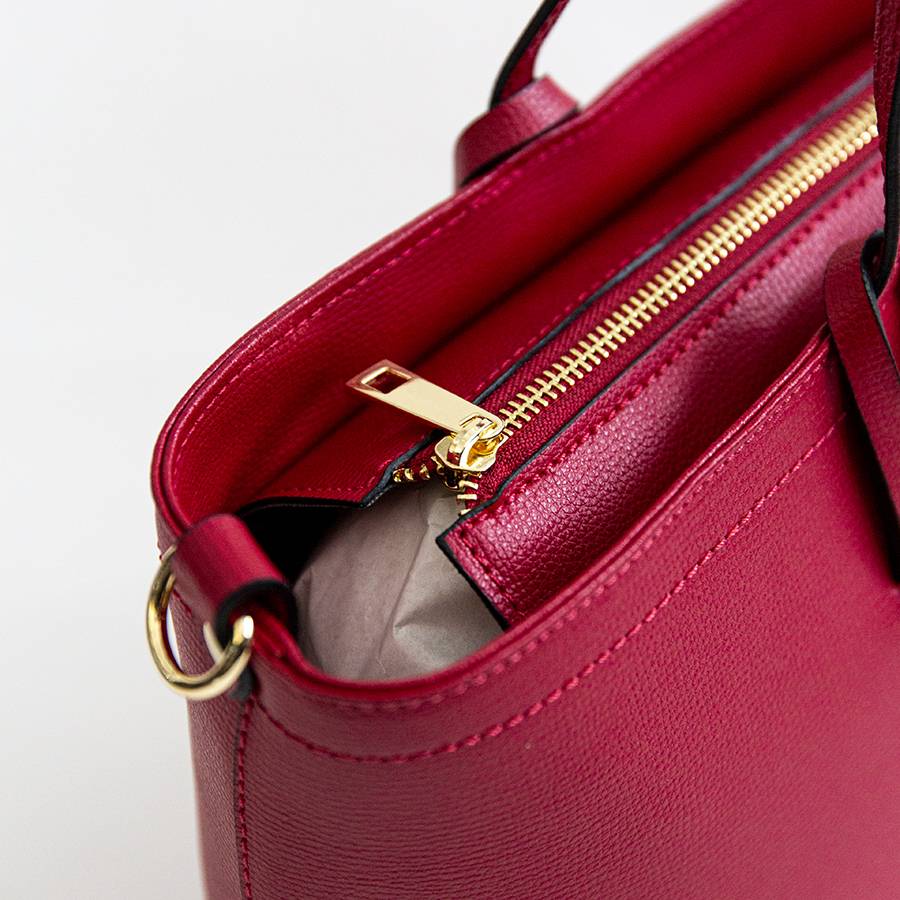 Laura Di Maggio NIKITA – Shopping in pelle saffiano rubino 50% di sconto per tempo limitato