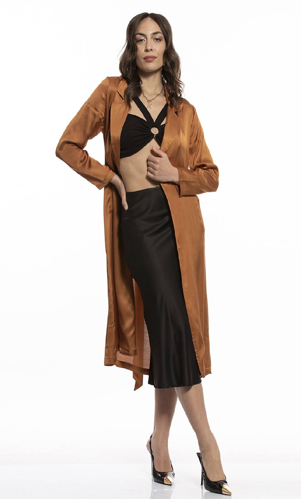 Koralline TRENCH FLUIDO IN VISCOSA Promozione
