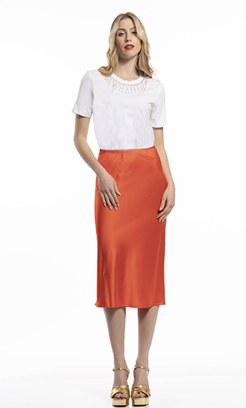 Koralline T-SHIRT CON COLLANA Nuova