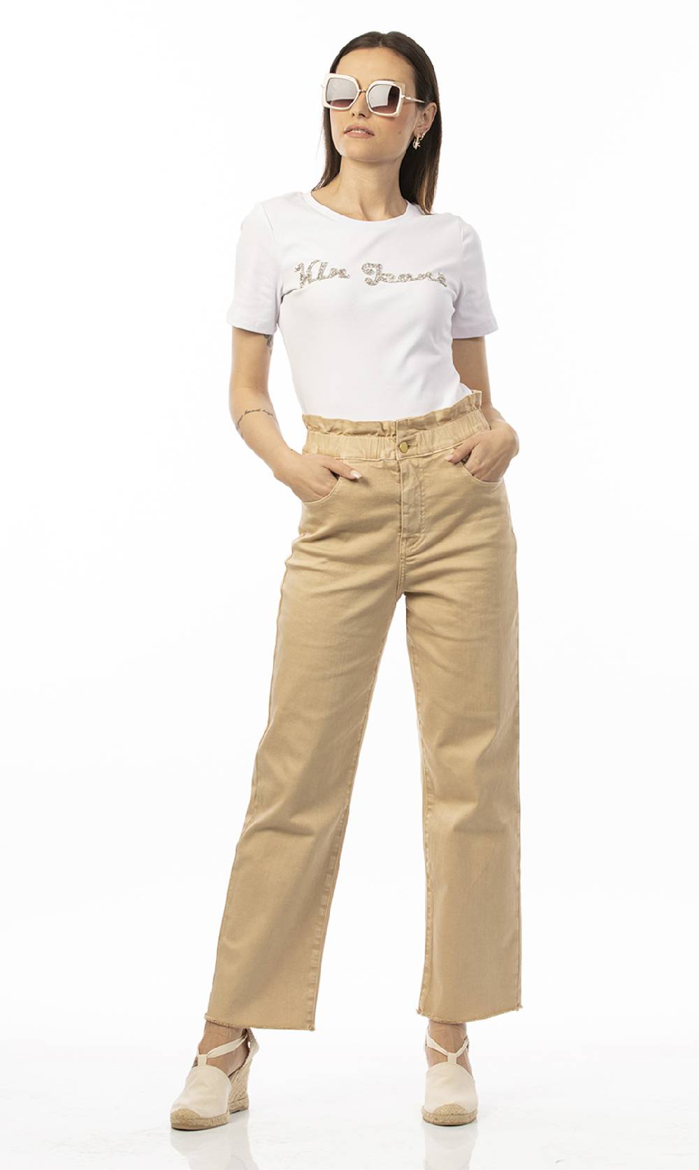 Koralline PANTALONE TINTO CAPO CON ELASTICO IN VITA Moda