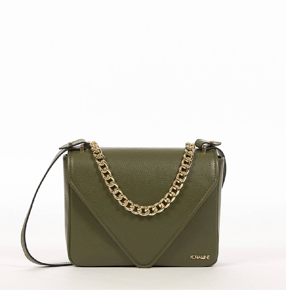 Koralline BORSA IN PELLE CON CATENA Economico