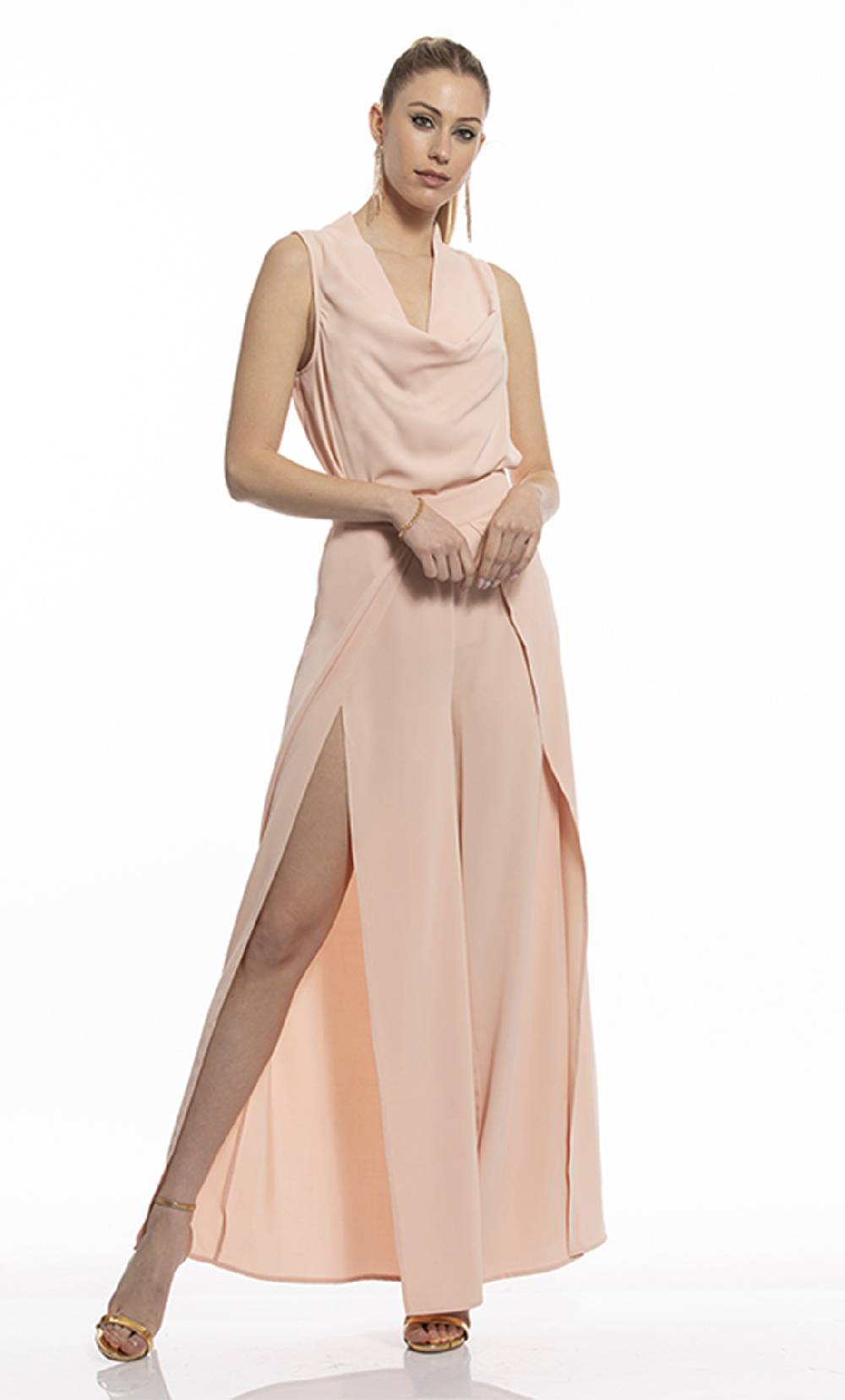 Koralline PANTALONE PALAZZO CON SPACCHI Italia