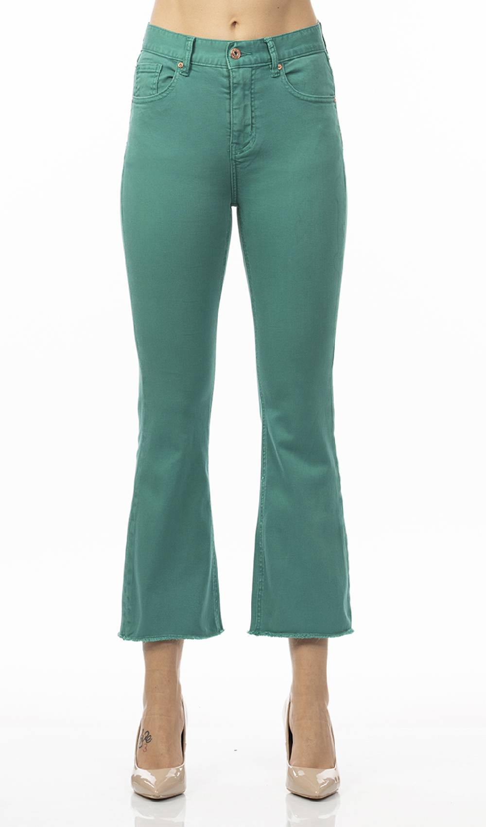 Koralline PANTALONE TINTO CAPO ZAMPETTA CROP Negozi Online
