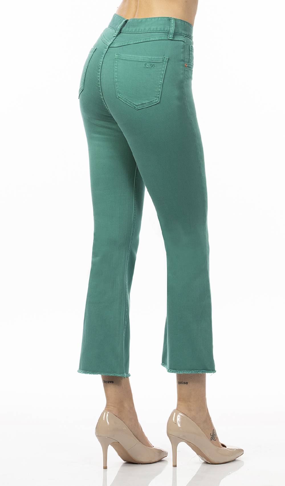 Koralline PANTALONE TINTO CAPO ZAMPETTA CROP Negozi Online