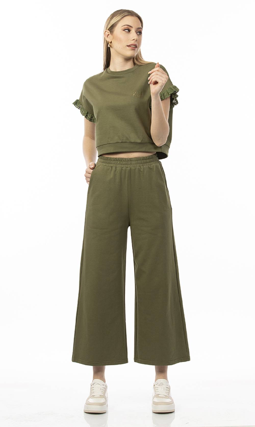 Koralline PANTALONE CROP IN FELPA Vendite Flash
