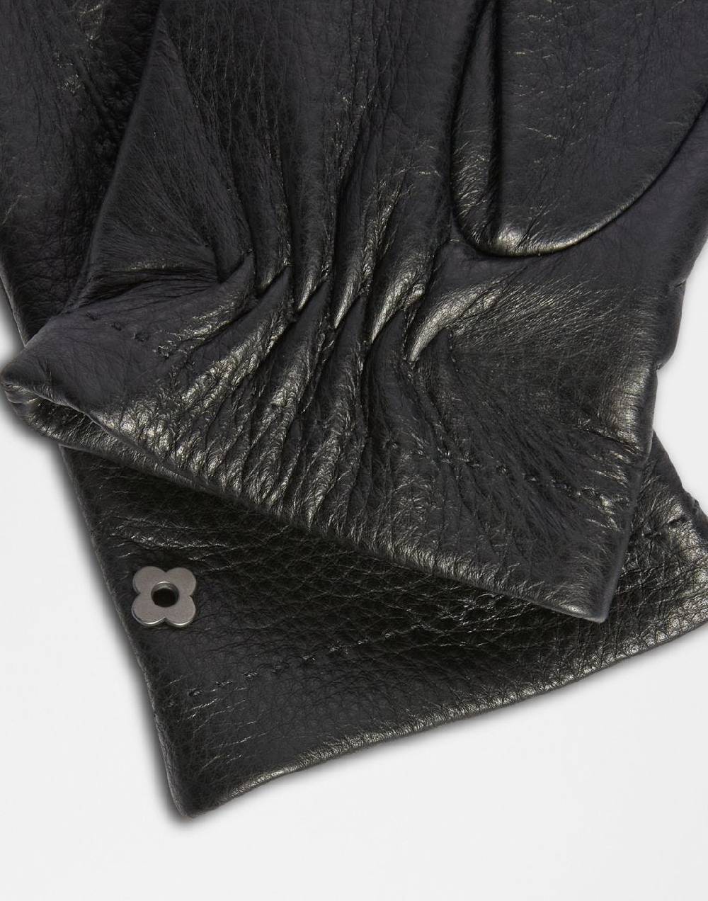 Lardini Guanti neri in pelle di cervo e interno in cashmere Outlet