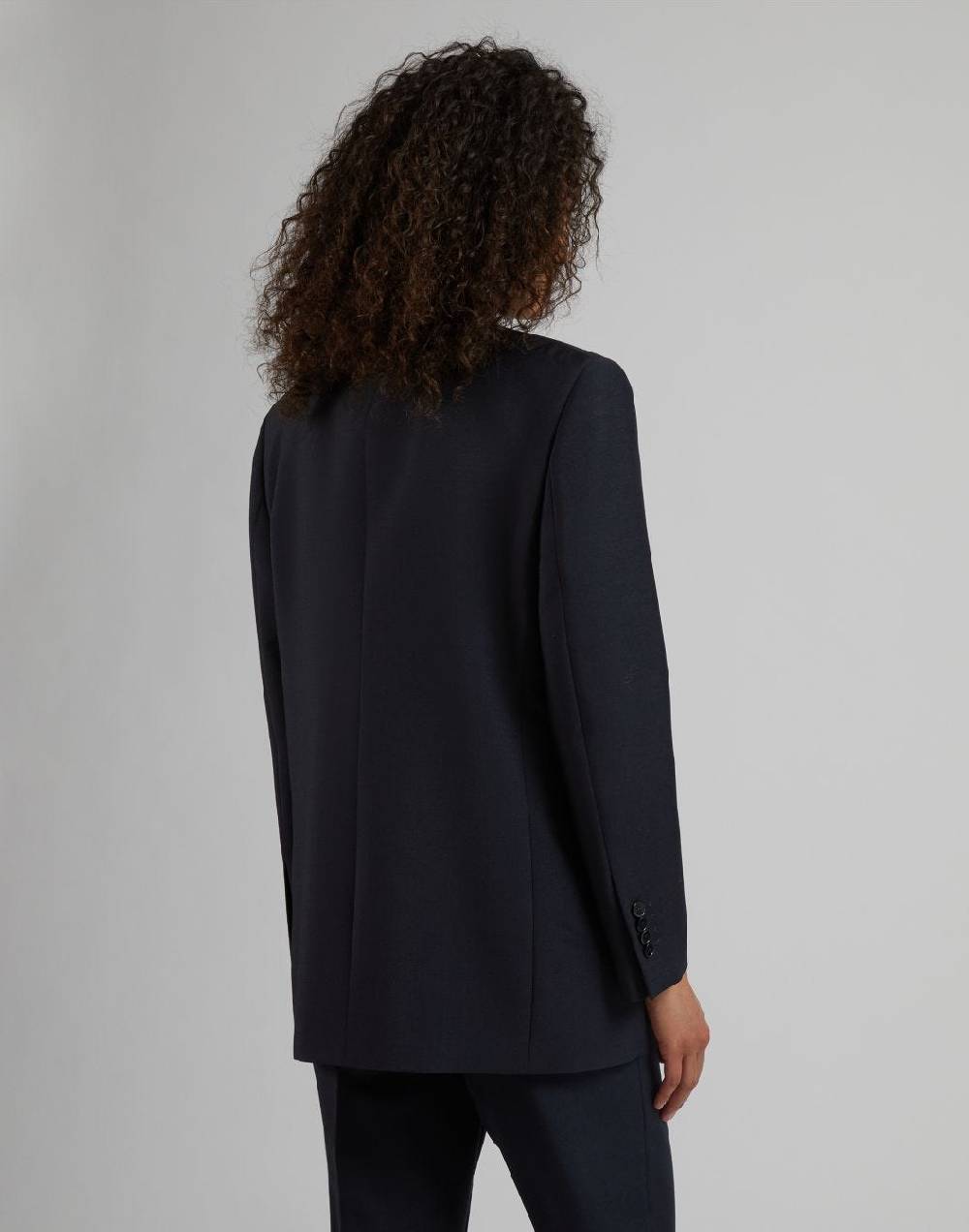 Lardini Giacca doppiopetto foderata in tessuto di lana blu Offerte