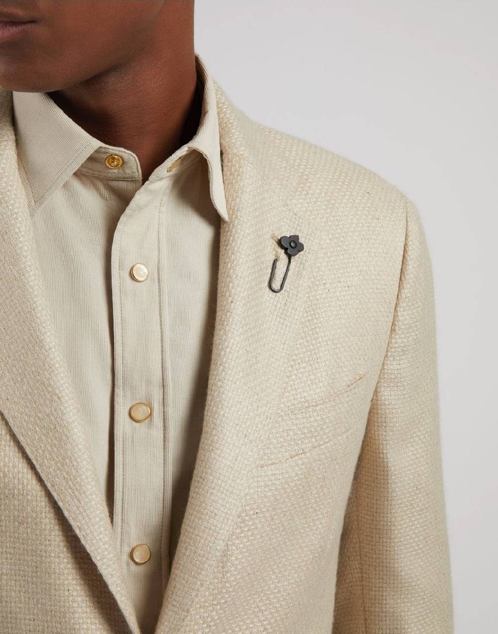 Lardini Giacca special line beige monopetto in cashmere e seta Hotsell